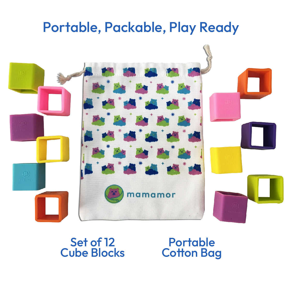 Soft Silicone Cube-the-Builder