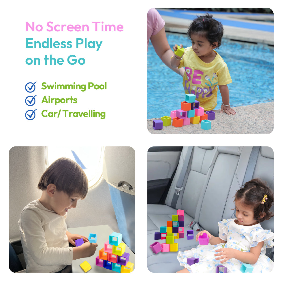 Soft Silicone Cube-the-Builder
