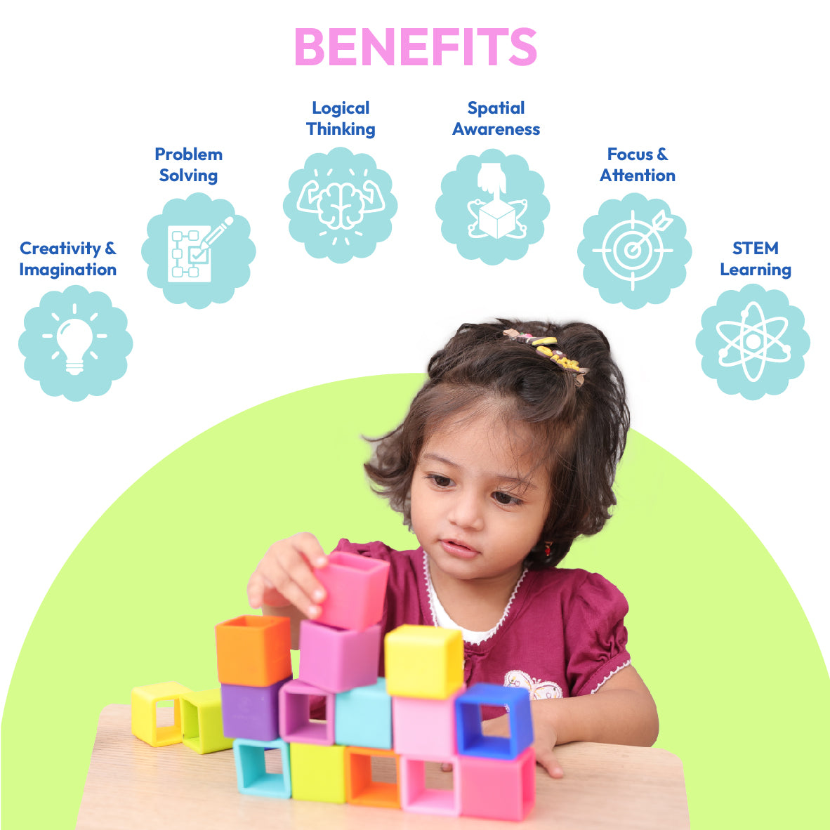Soft Silicone Cube-the-Builder